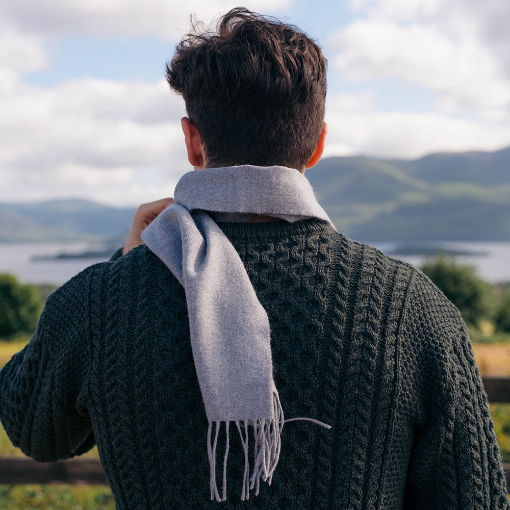 Silver Grey Merino Scarf