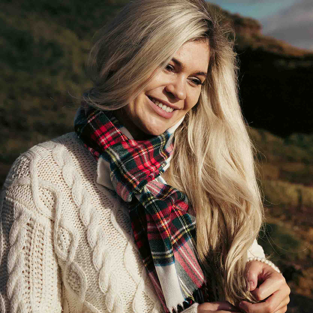 Dress Stewart Tartan Merino Scarf