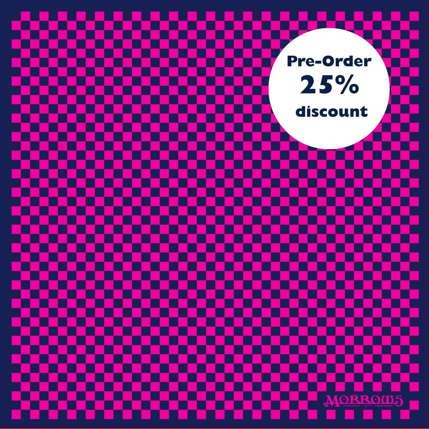 Mary Sidney Navy Chequered Ladies' Neck Scarf Pre-Order