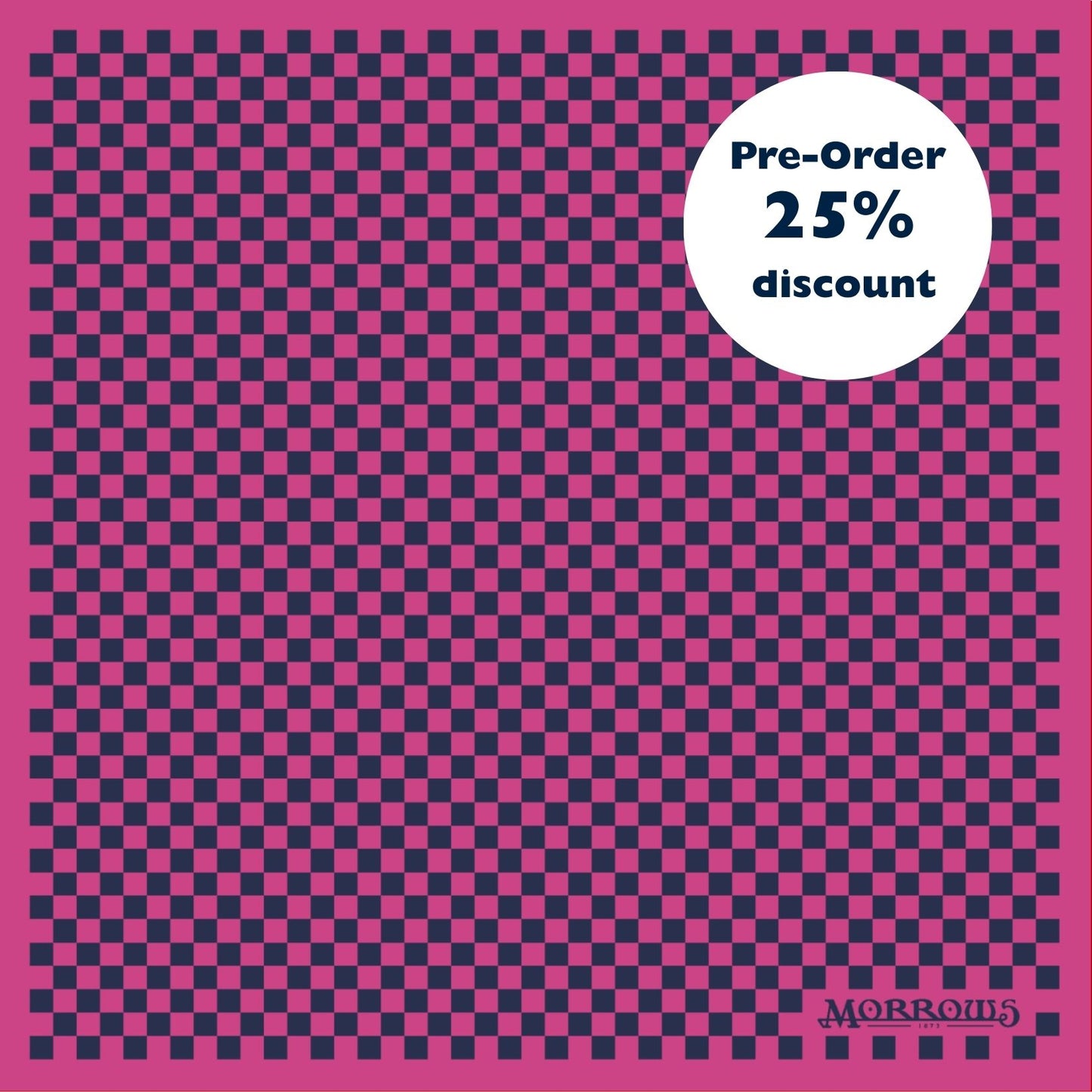 Mary Sidney Pink Chequered Ladies' Neck Scarf Pre-Order