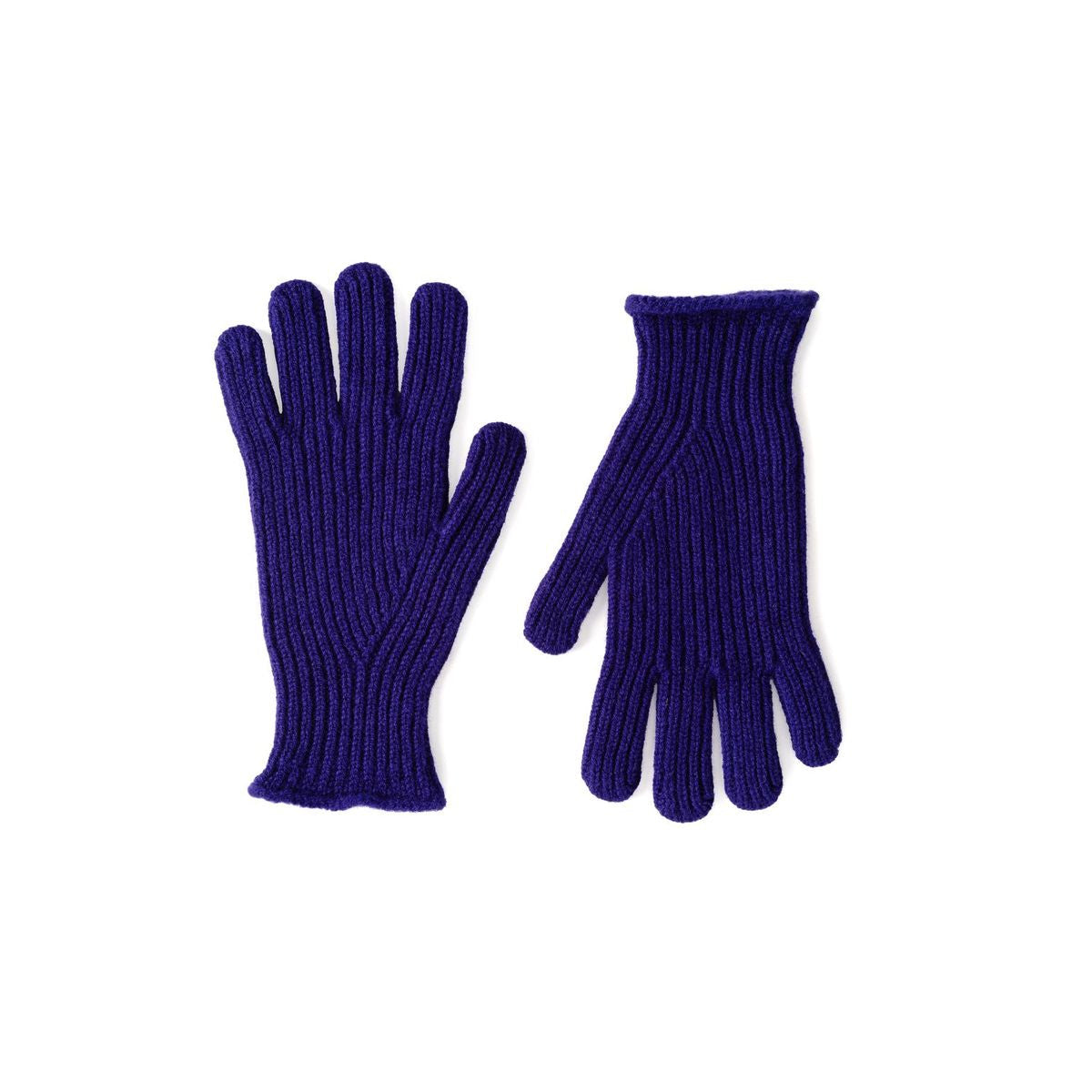 Pair of purple gloves on a white background