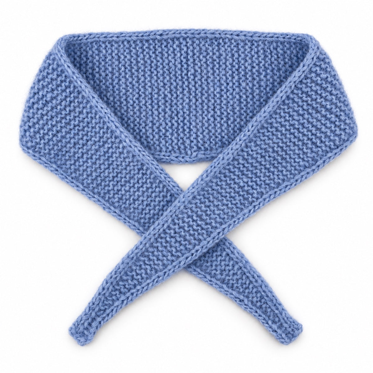Lisa Handknitted Small Scarfette Pale Blue