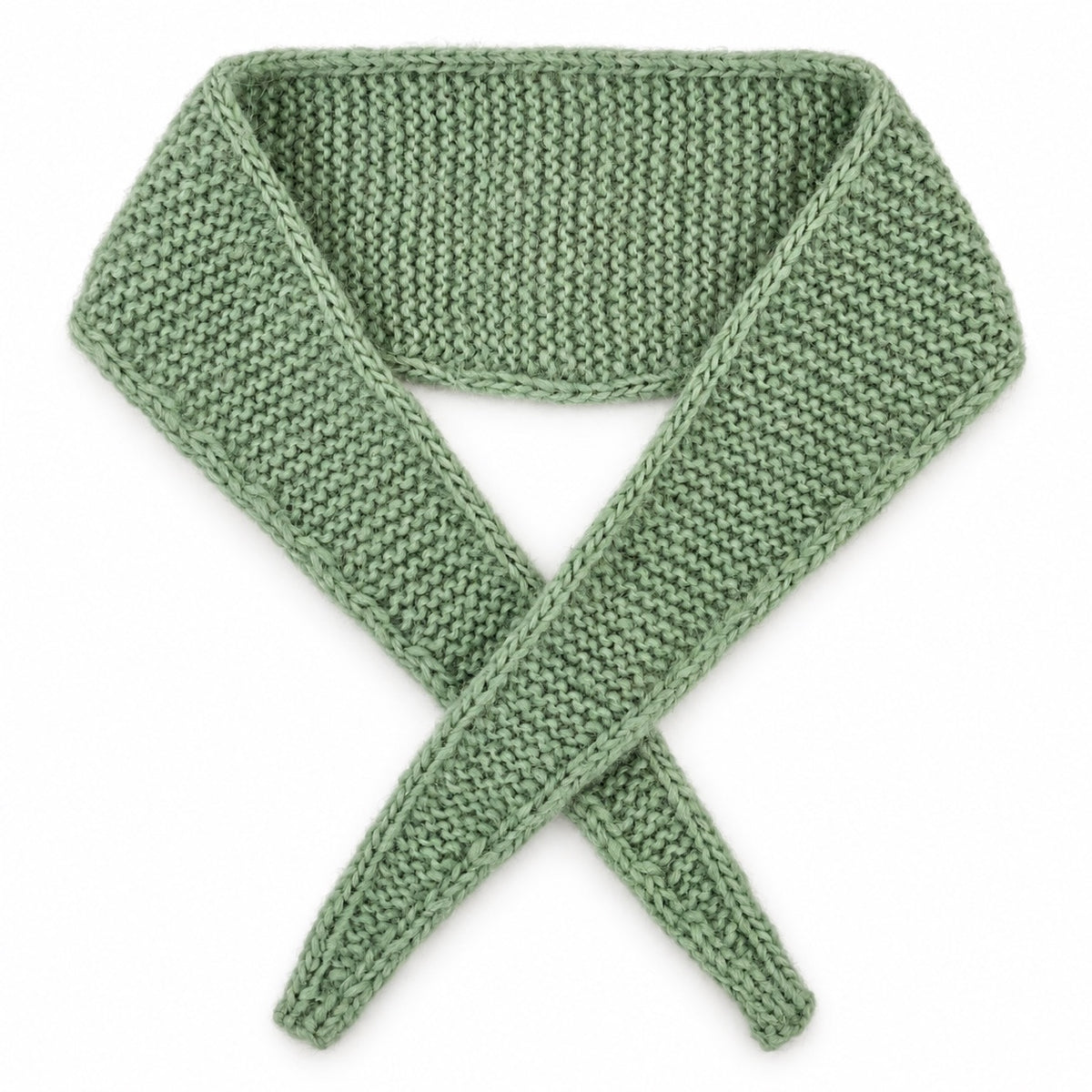 Lisa Handknitted Small Scarfette Eucalyptus