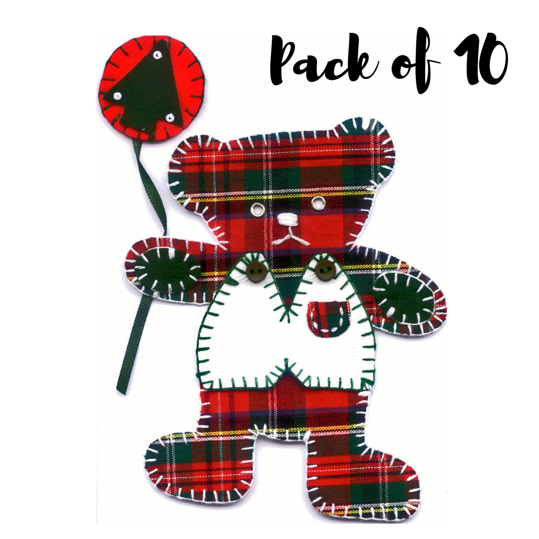 10 Pack of Teddy Girl+Boy Cards