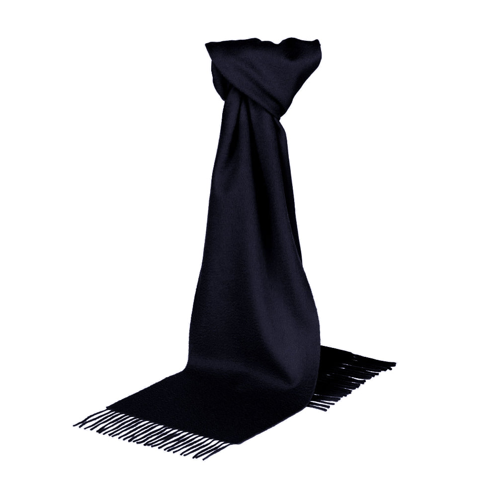Extra Wide Dark Navy Blue Cashmere Scarf