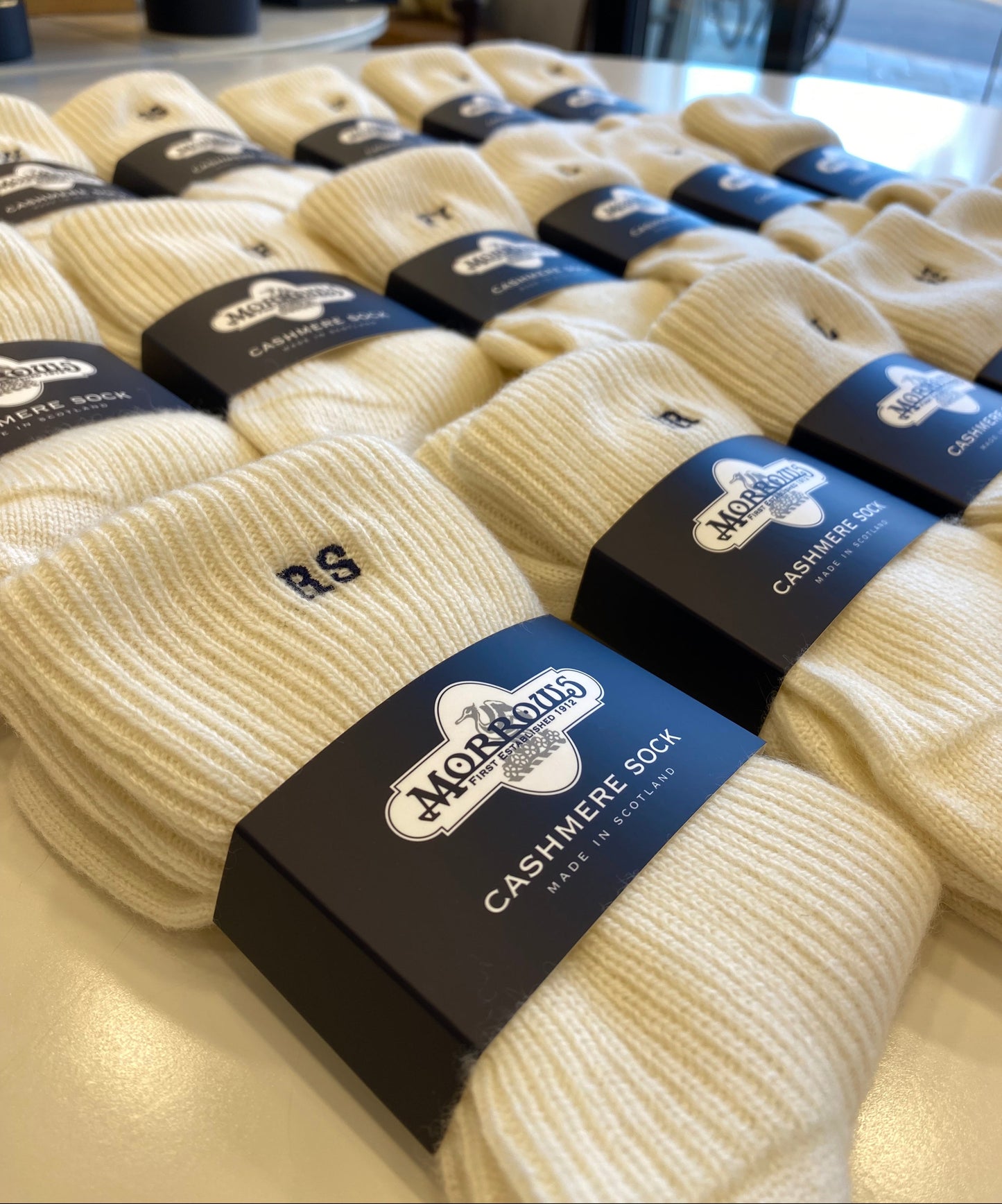 Ladies Cream Cashmere Bed Socks
