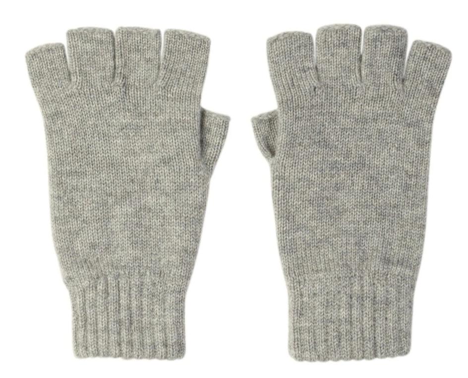 Light Grey Cashmere Fingerless Gloves Morrows