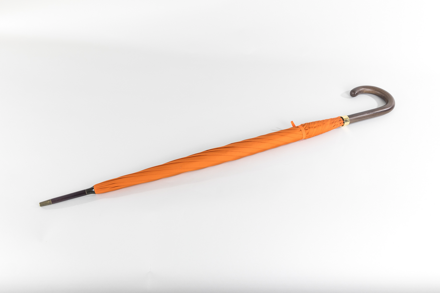 Orange Dark Handle Umbrella