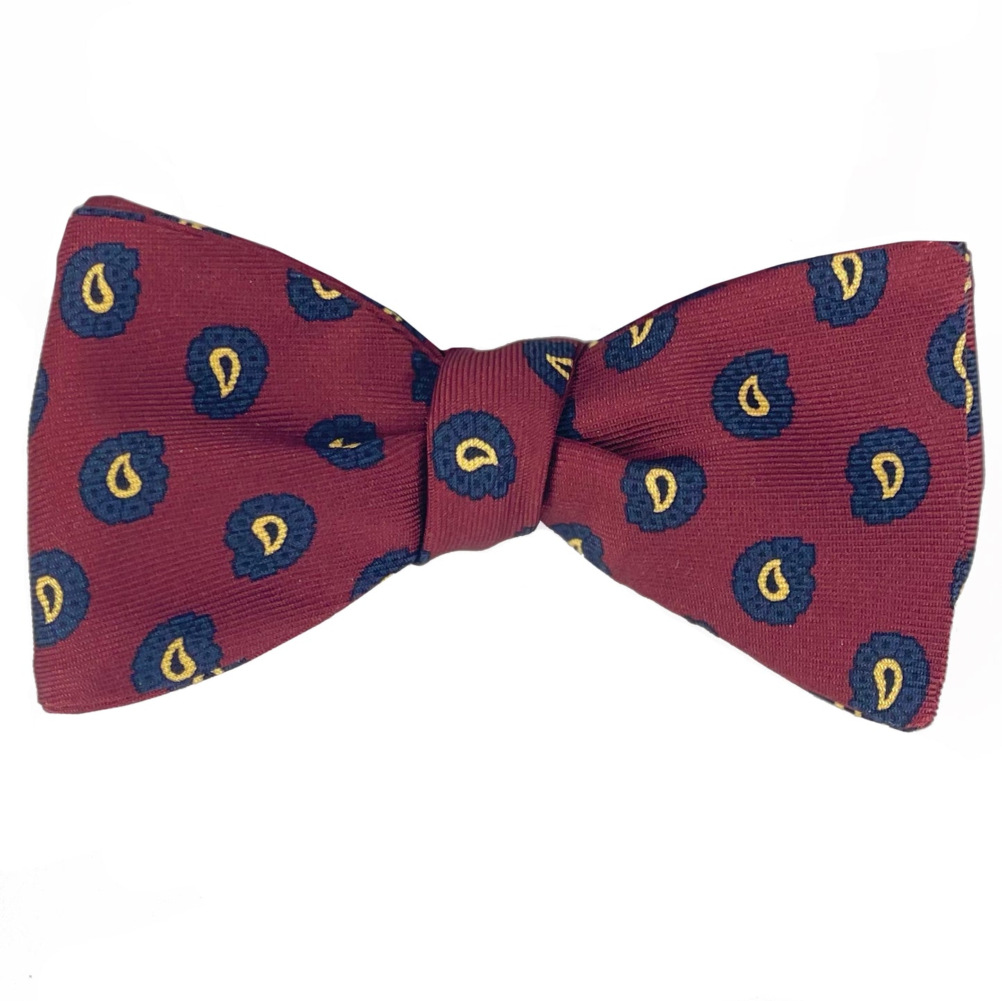 Burgundy Paisley Bow tie