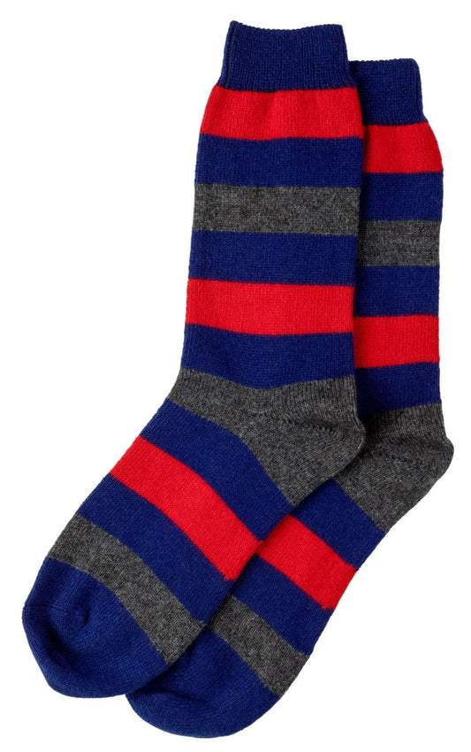 Graham Cashmere Stripe Socks (Medium Only)