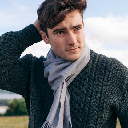 Silver Grey Merino Scarf