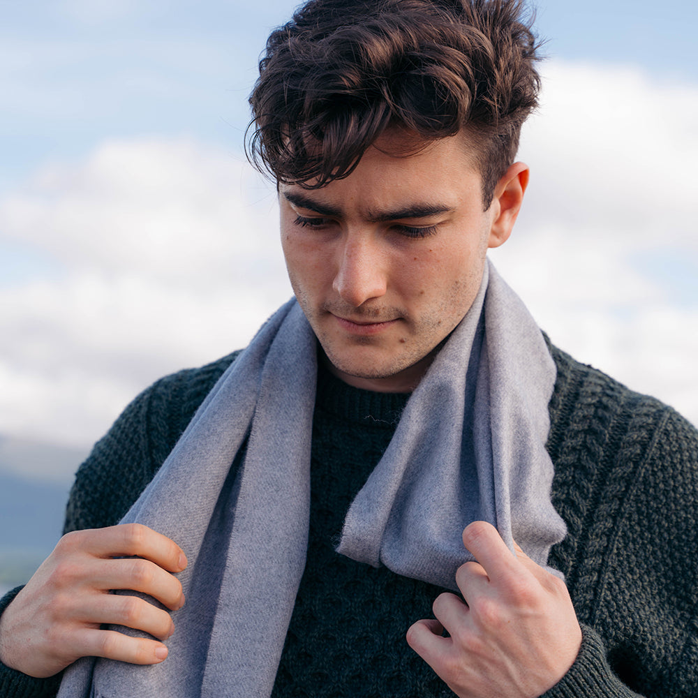 Silver Grey Merino Scarf