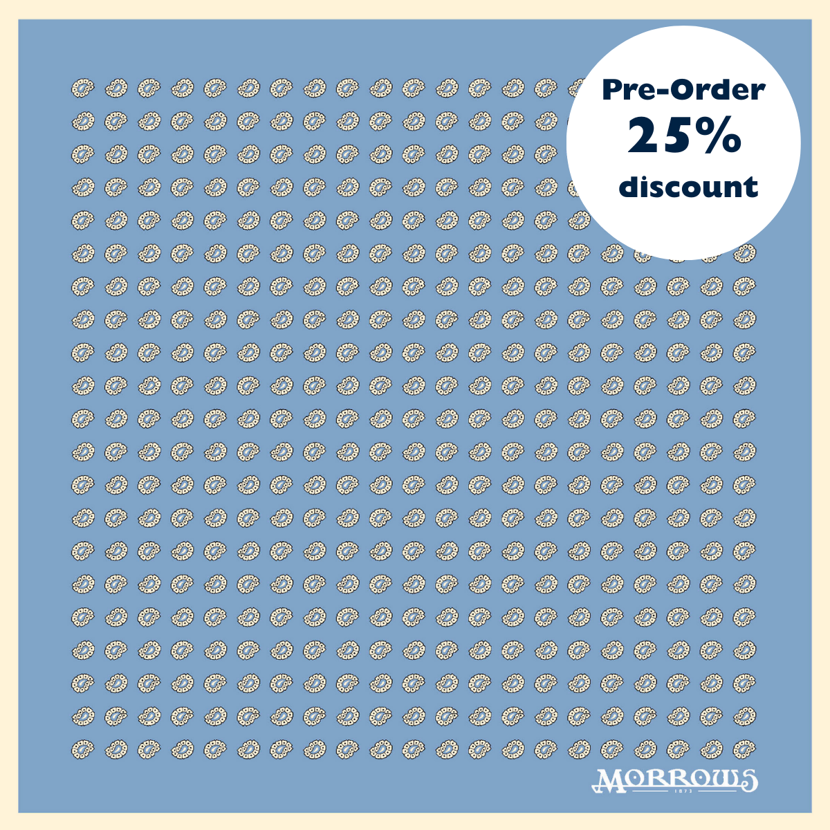 The Grove Paisley Pocket Square Pre-Order