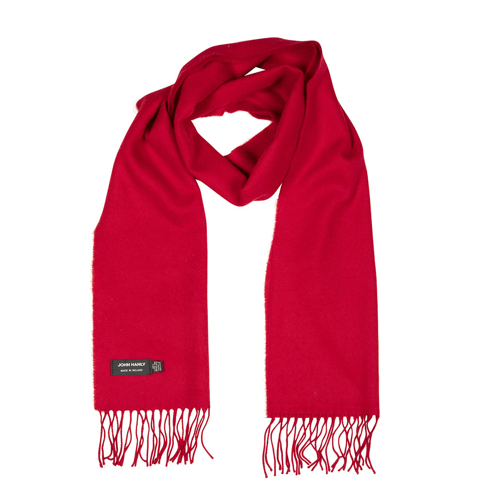Crimson Red Merino Scarf