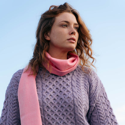 Carnation Pink Merino Scarf