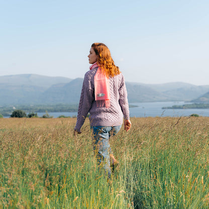 Carnation Pink Merino Scarf
