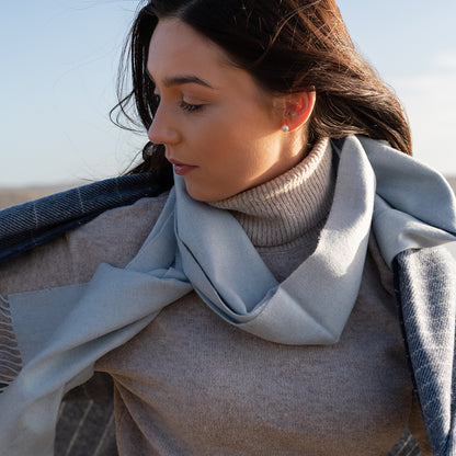 Ice Blue Merino Scarf