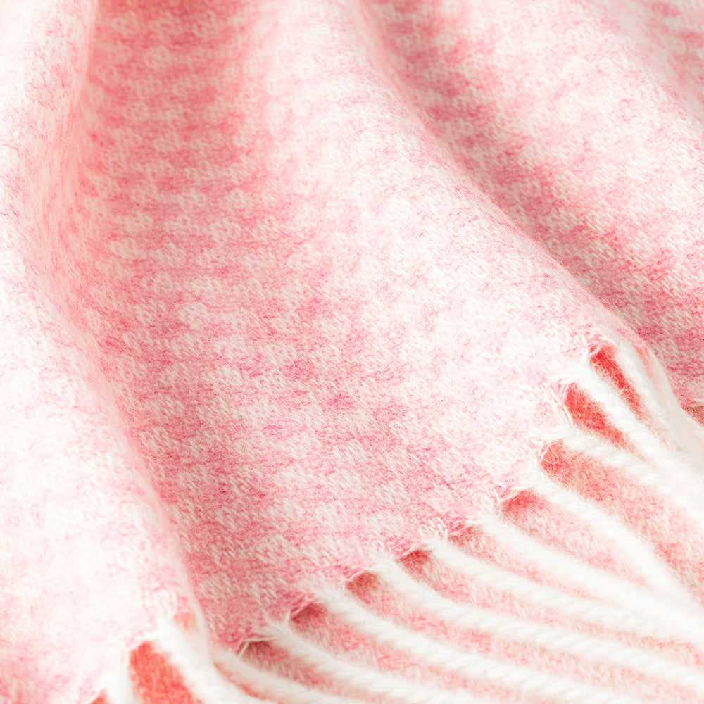 Lambswool | Pink Basket Weave Baby Blanket