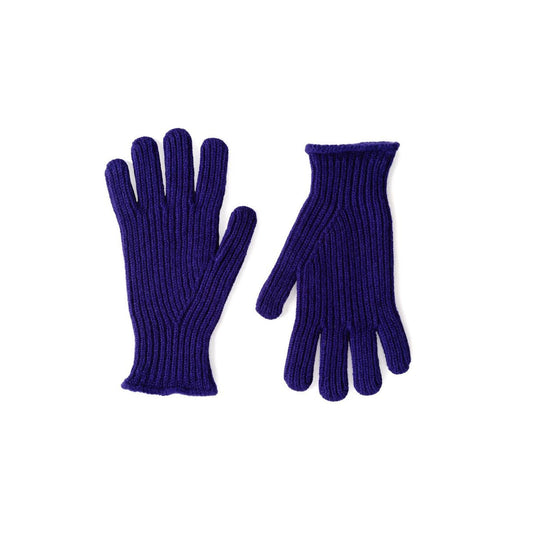 Pair of purple gloves on a white background