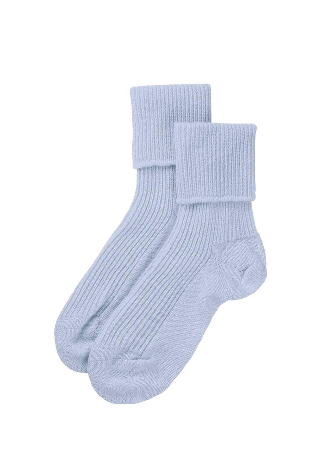 Ladies Pale Blue Cashmere Bed Socks