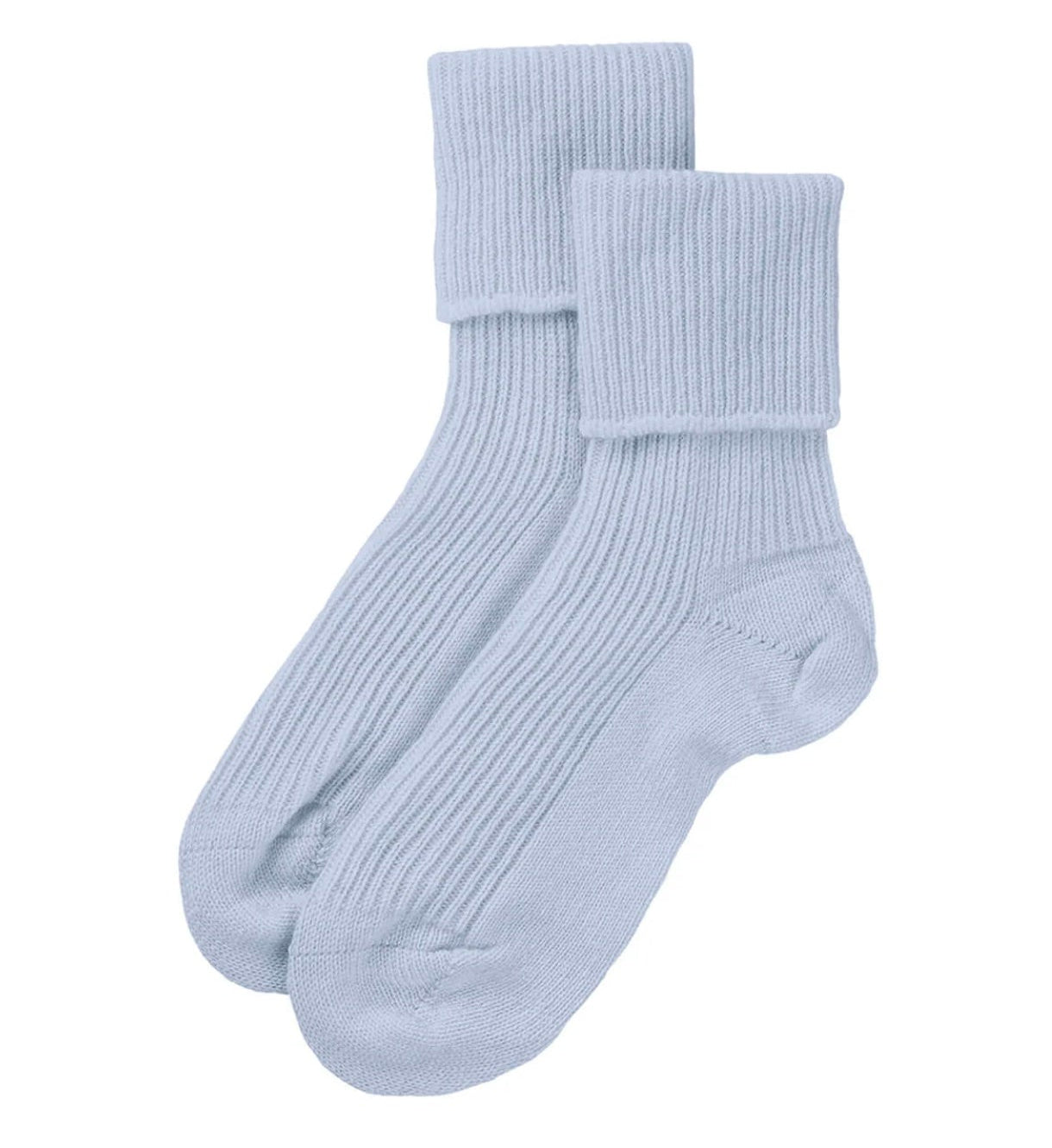 Ladies Pale Blue Cashmere Bed Socks