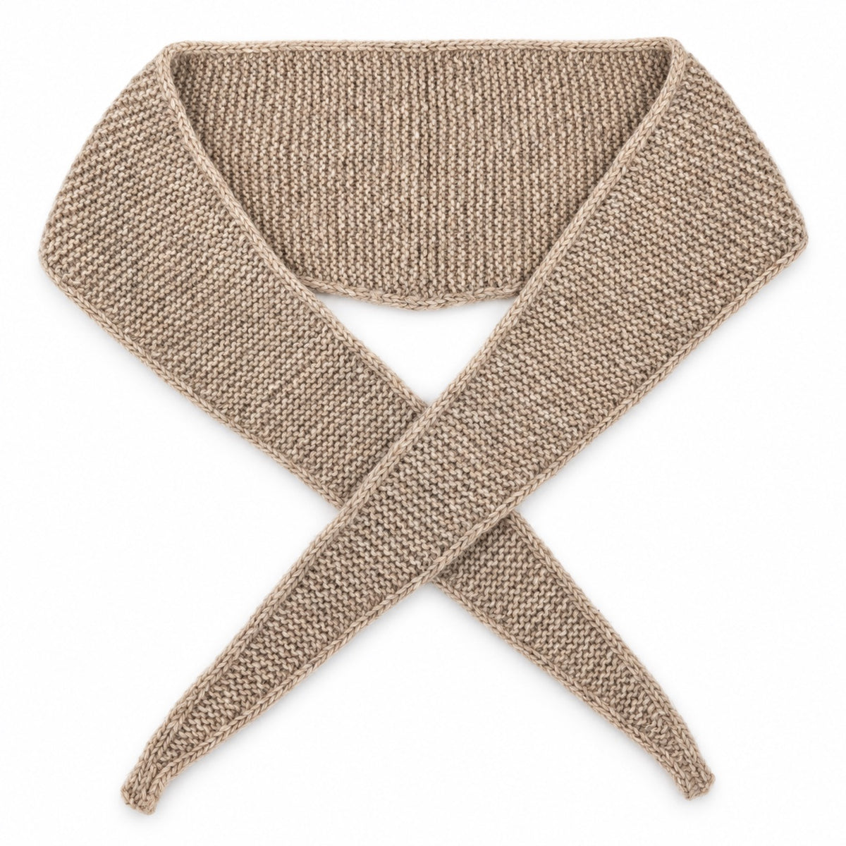 Sophia Handknitted Large Scarfette Taupe