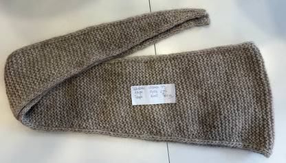 Sophia Handknitted Large Scarfette Taupe