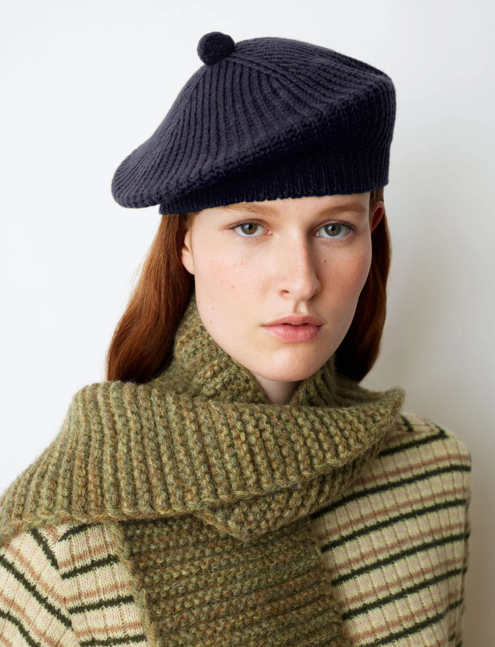 Ladies' Elie Beret - Navy