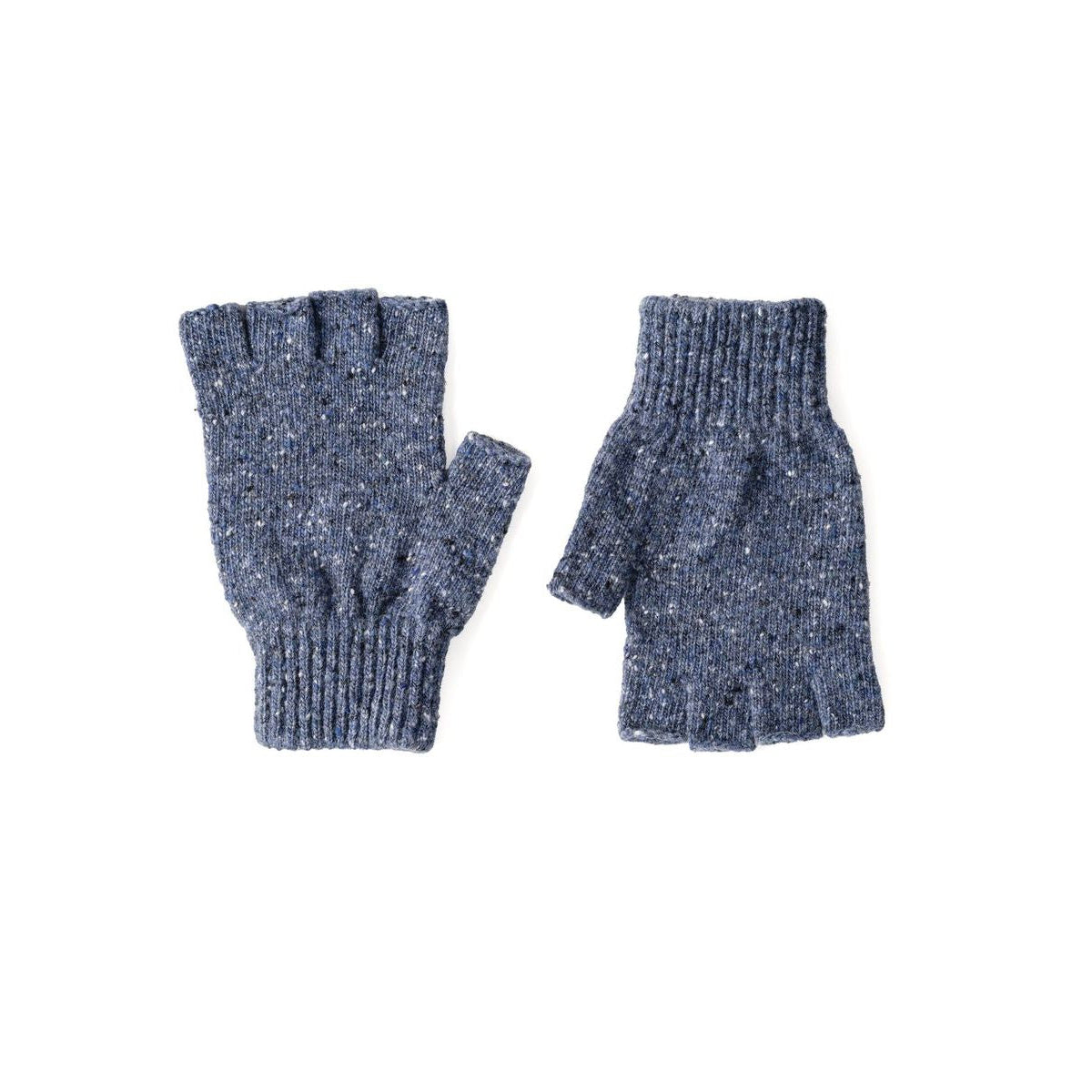 Men's Shin Fingerless Gloves - Denim