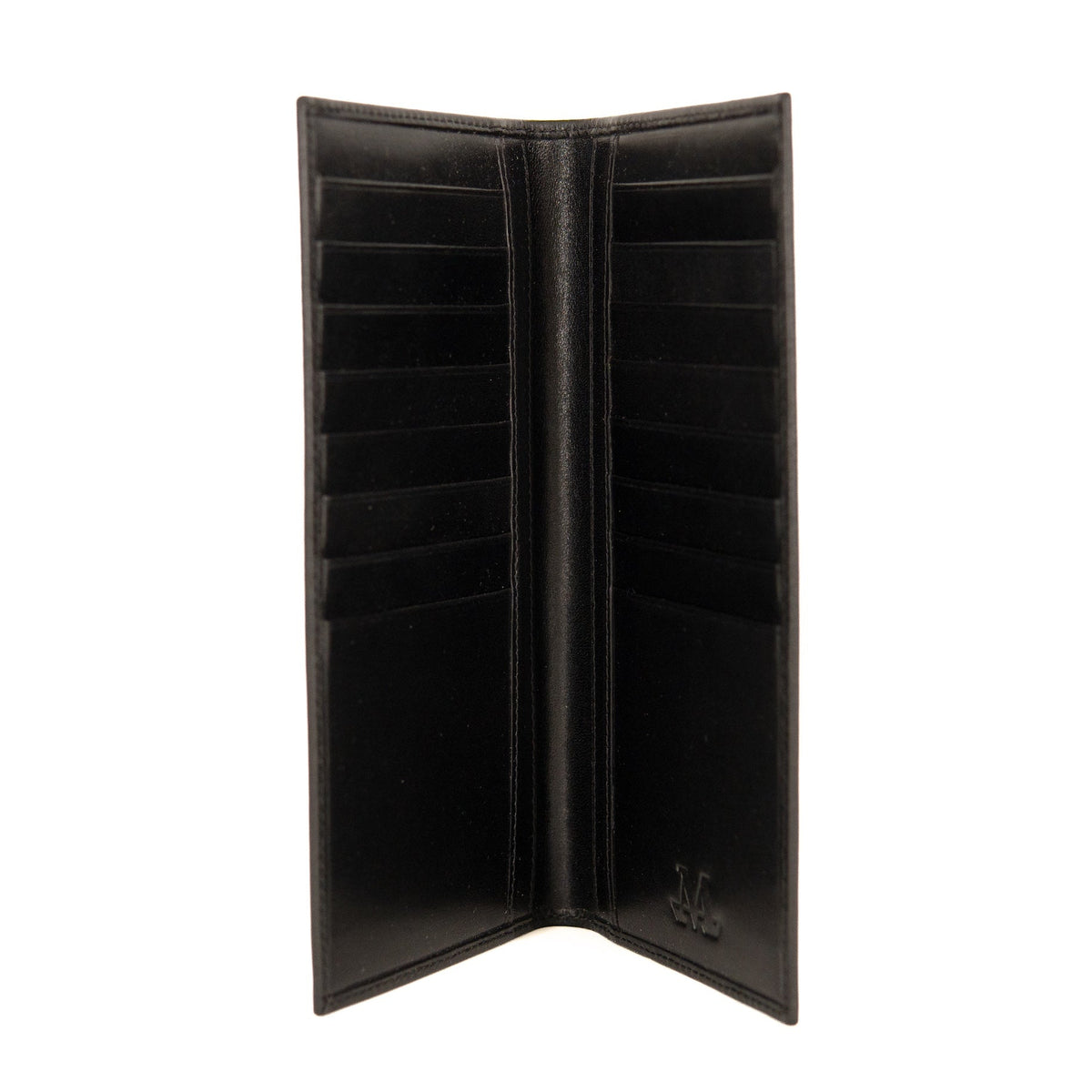 Tall Leather Wallet - Black