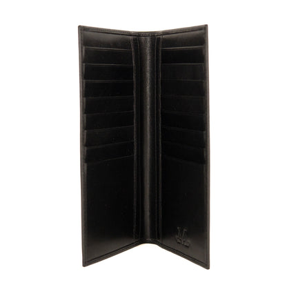 Tall Leather Wallet - Black