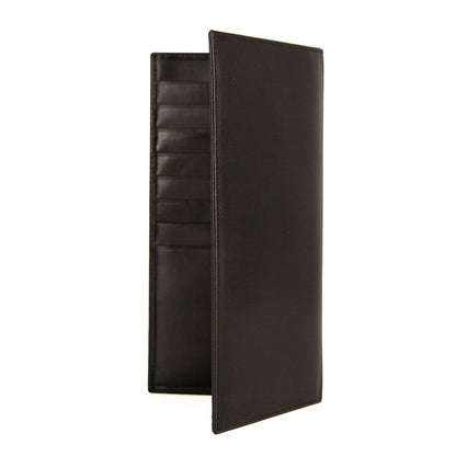 Tall Leather Wallet - Black