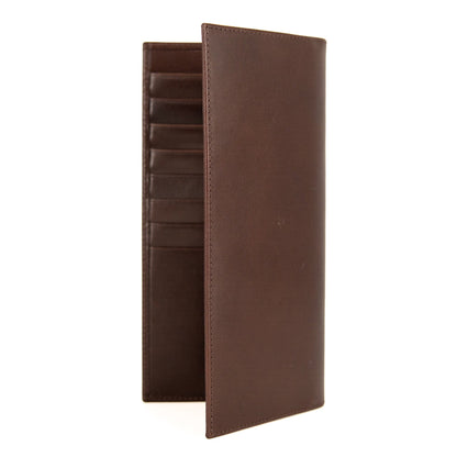 Tall Leather Wallet - Brown