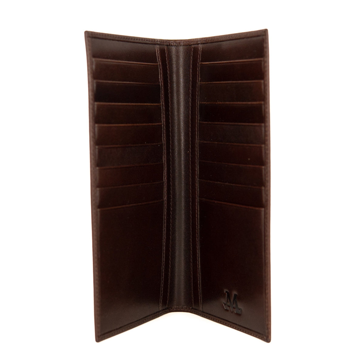 Tall Leather Wallet - Brown