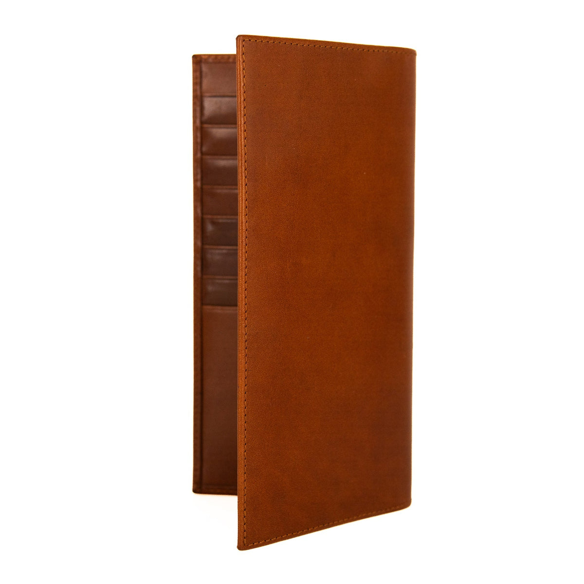 Tall Leather Wallet - Havana Tan
