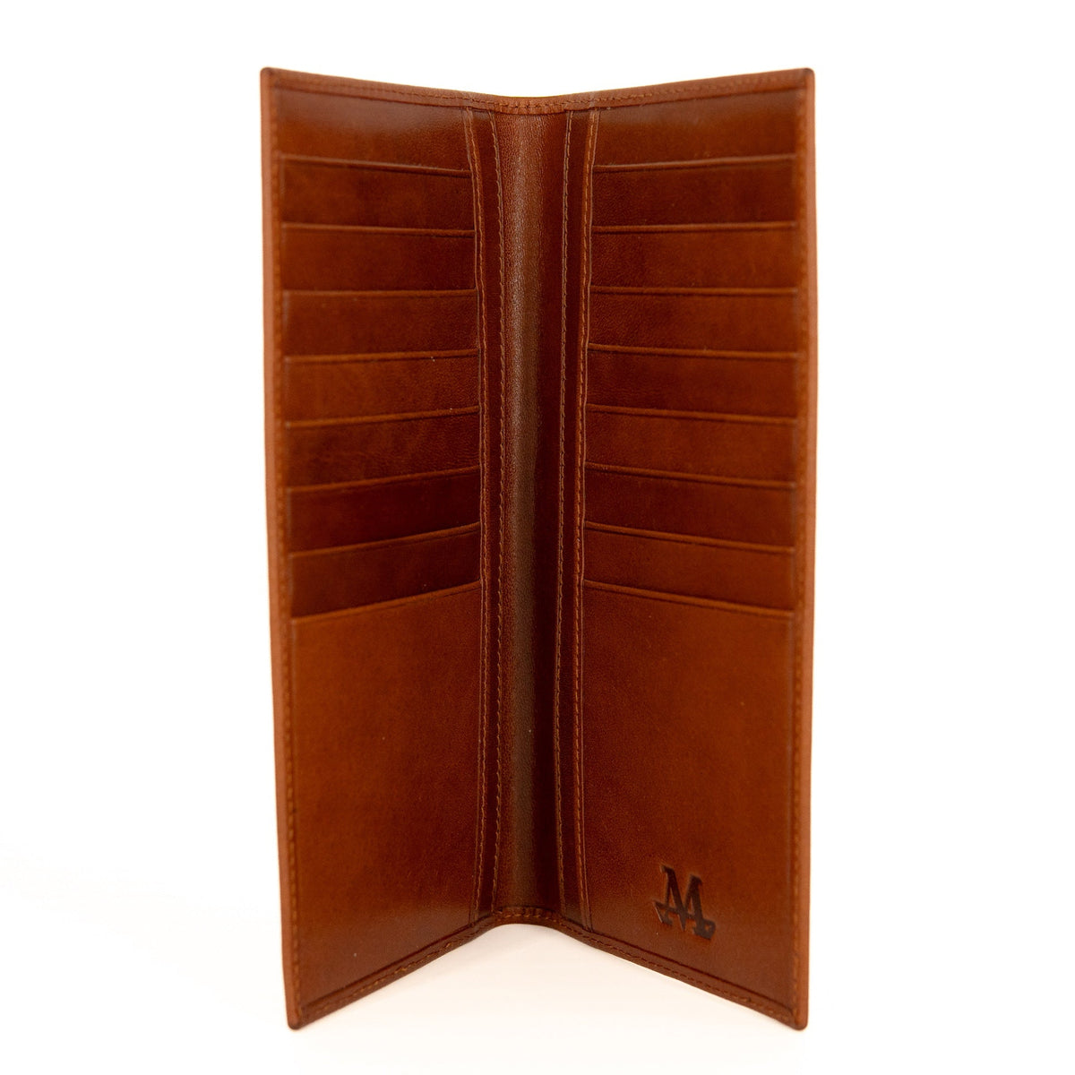 Tall Leather Wallet - Havana Tan
