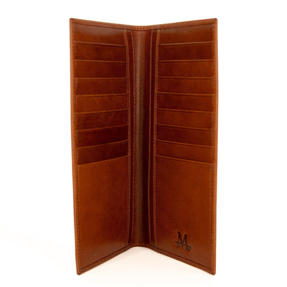 Tall Leather Wallet - Havana Tan