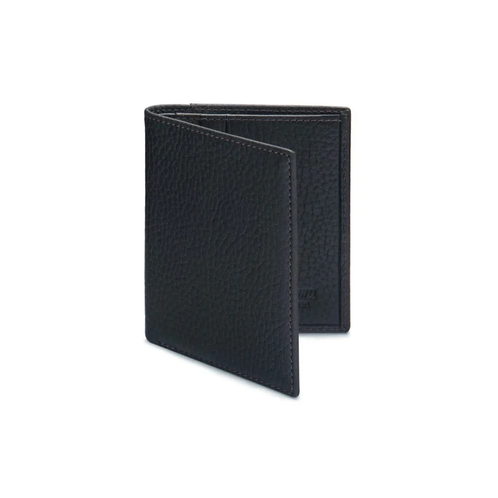 Compact Leather Wallet - Black