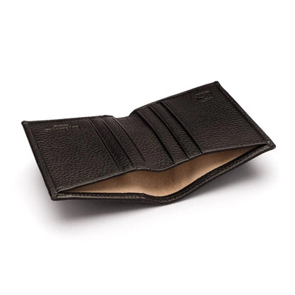 Compact Leather Wallet - Black