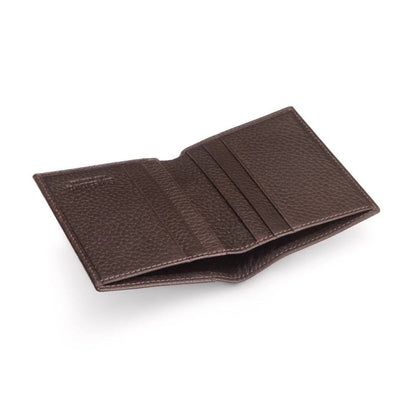 Compact Leather Wallet - Brown