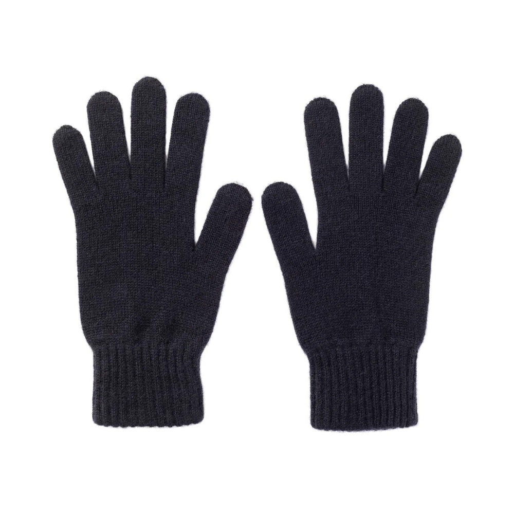 Mens Navy Cashmere Gloves