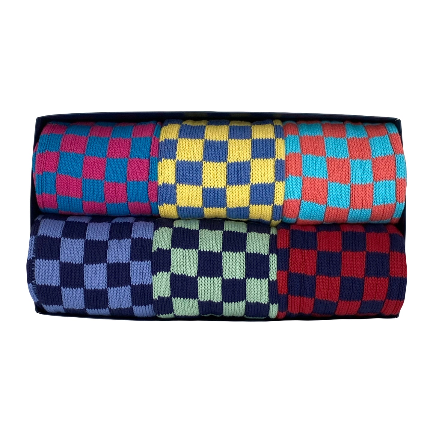 Chequered Chunky Box of 6