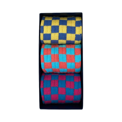 Funky Chequered Box of 3