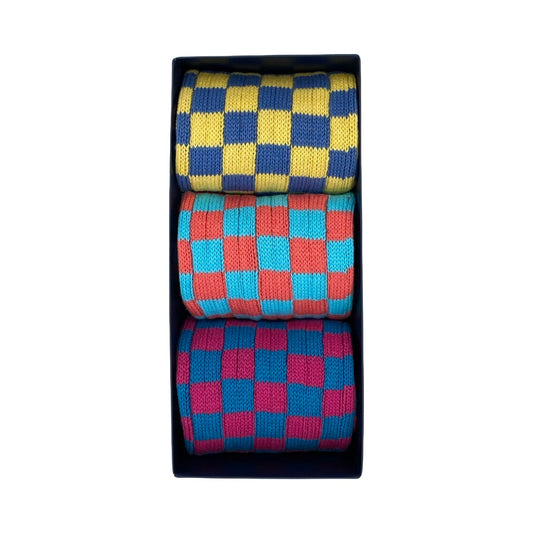 Funky Chequered Box of 3