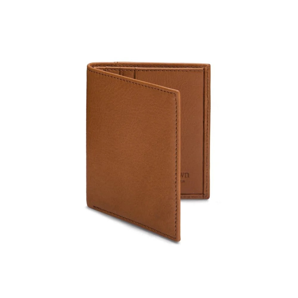 Compact Leather Wallet - Tan