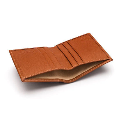 Compact Leather Wallet - Tan