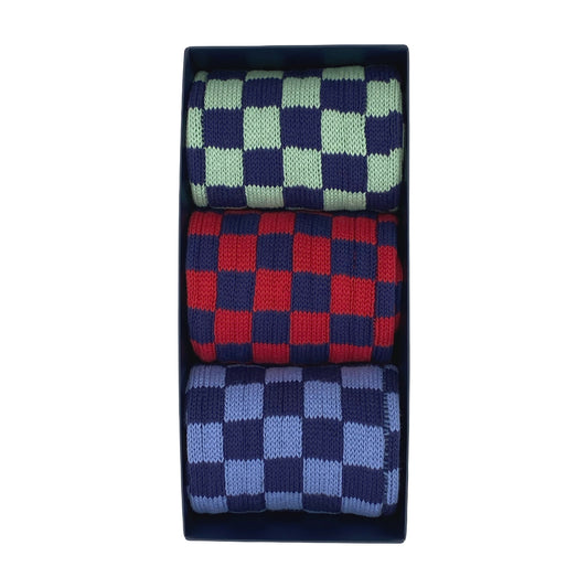 Marine Chequered Box of 3