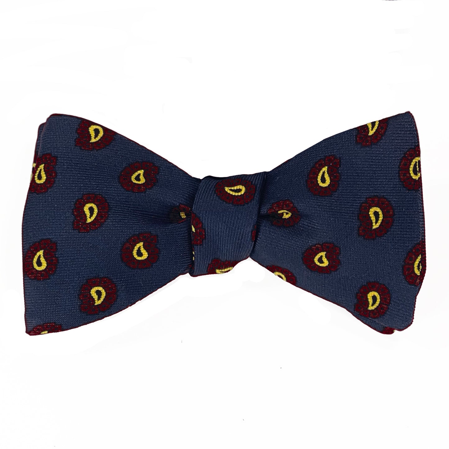 Navy with Port & Gold Paisley Bow Tie