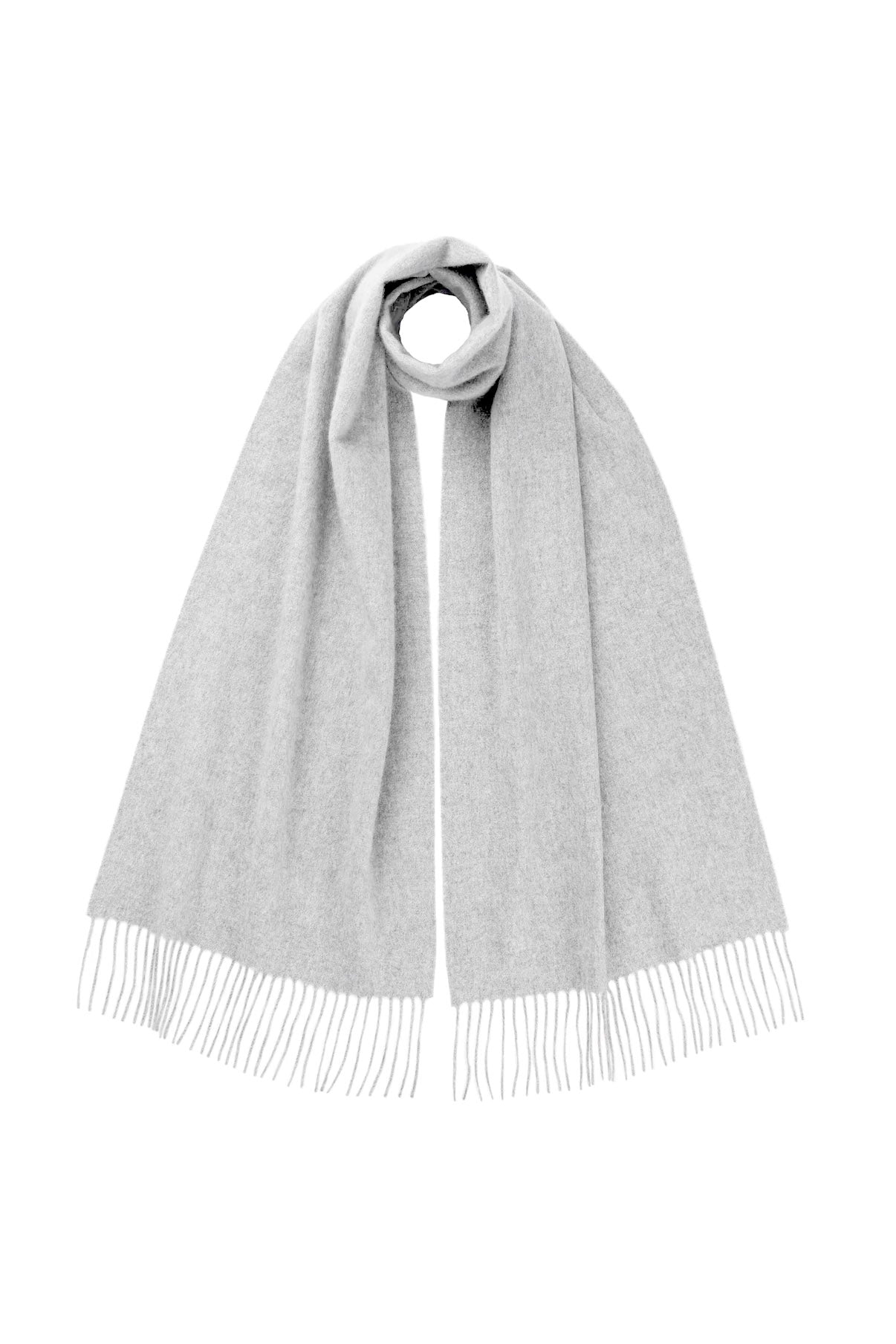 Extra Wide Silver Cashmere Scarf