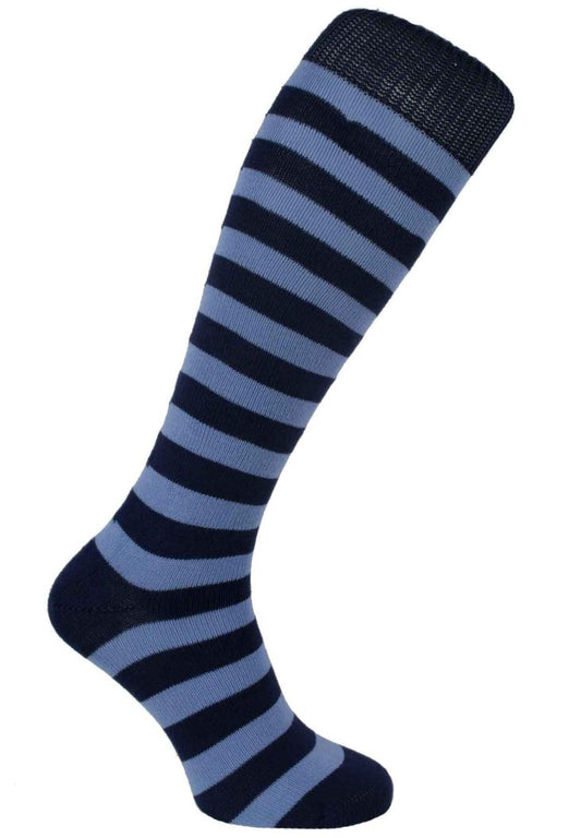 Blue Striped Morrows Outfitters Long Socks